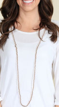 Load image into Gallery viewer, Margot&#39;s Long Crystal Necklace Champagne