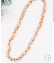 Load image into Gallery viewer, The Essential 60&quot; Double Wrap Beaded Necklace Beige &amp; White 8mm