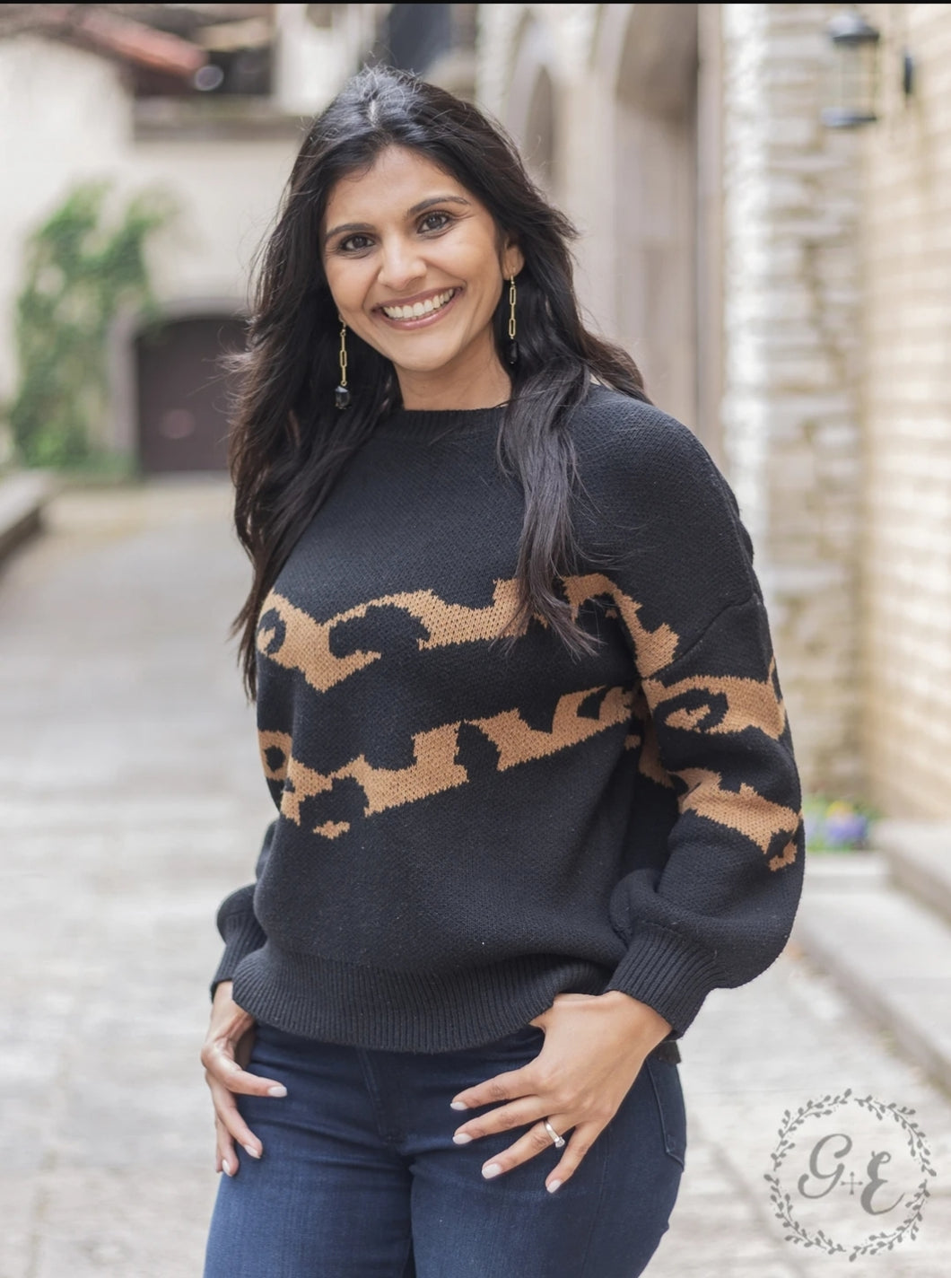 Black and Leopard Sweater
