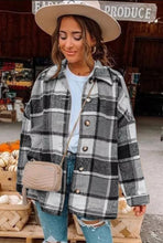 Load image into Gallery viewer, Gray Plaid Shacket