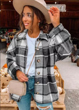 Load image into Gallery viewer, Gray Plaid Shacket