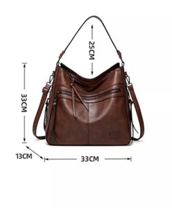 Khaki Luxury Faux Leather Handbag