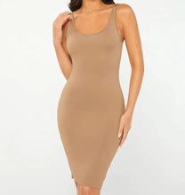 Load image into Gallery viewer, Solid Tank Tan Bodycon Dress