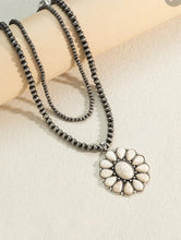 Load image into Gallery viewer, Flower Charm Beaded Layered Necklace