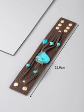 Load image into Gallery viewer, Turquoise Decor Strap Bracelet