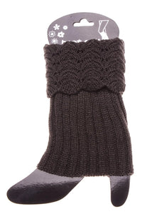 SOLID COLOR SHORT KNITTED BOOT CUFFS