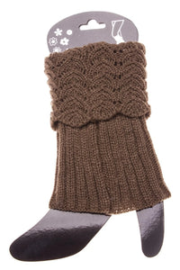 SOLID COLOR SHORT KNITTED BOOT CUFFS