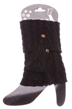 Load image into Gallery viewer, SOLID COLOR SHORT KNITTED BOOT CUFFS W/ TASSELS