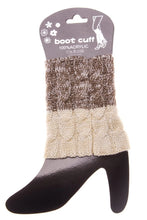 Load image into Gallery viewer, MULTI-COLORED SHORT KNITTED BOOT CUFFS REVERSABLE