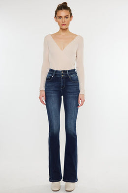 Kancan Double Botton High Rise Skinny Boot Cut