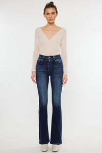 Kancan Double Botton High Rise Skinny Boot Cut